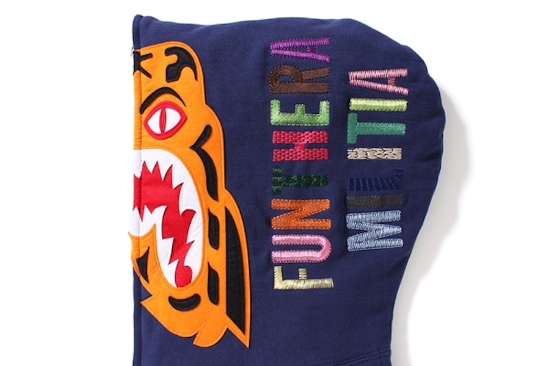BAPE Color Camo Tiger Full Zip Hoodie Navy