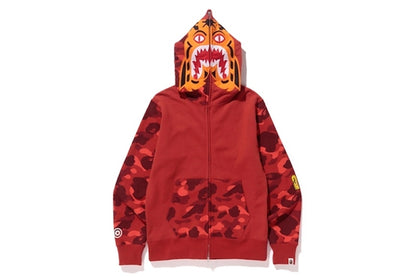 BAPE Color Camo Tiger Full Zip Hoodie Red
