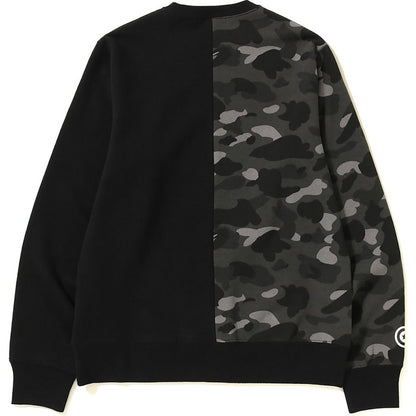 BAPE Color Camo Tiger Shark Crewneck Black