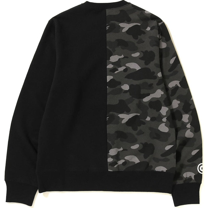 BAPE Color Camo Tiger Shark Crewneck Black