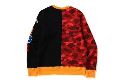 BAPE Color Camo Tiger Shark Crewneck Red