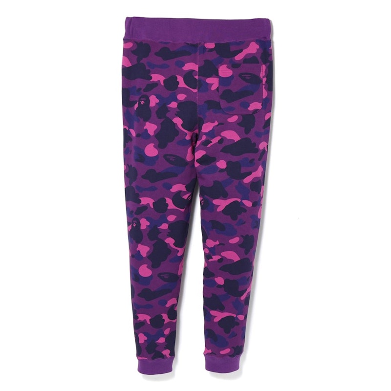 BAPE Color Camo Tiger Slim Sweat Pants Purple
