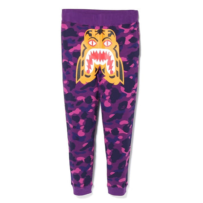 BAPE Color Camo Tiger Slim Sweat Pants Purple