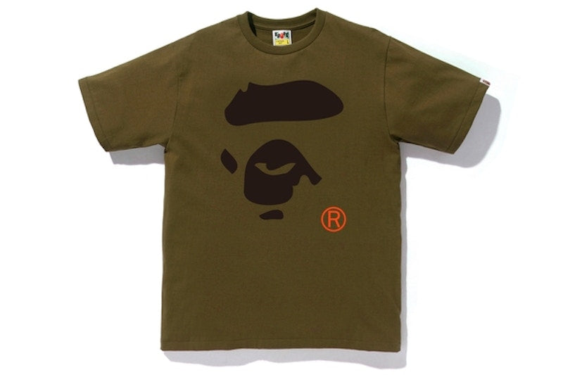 BAPE Colors Ape Face Tee Olive