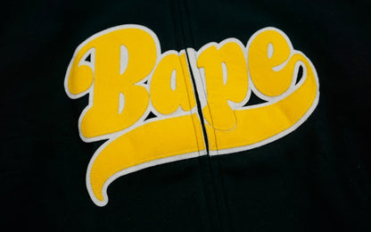 BAPE Cursive Logo Sweat Varsity Black/Yellow