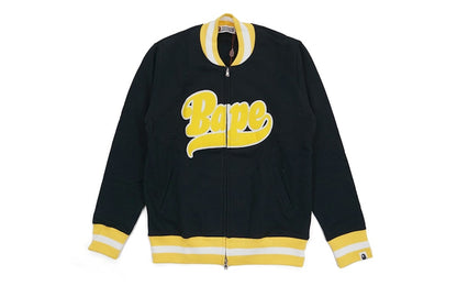 BAPE Cursive Logo Sweat Varsity Black/Yellow