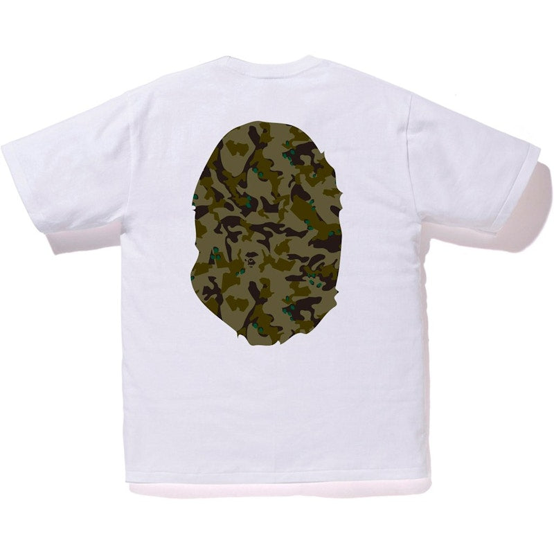 BAPE Desert Camo Big Ape Head Tee White/Green