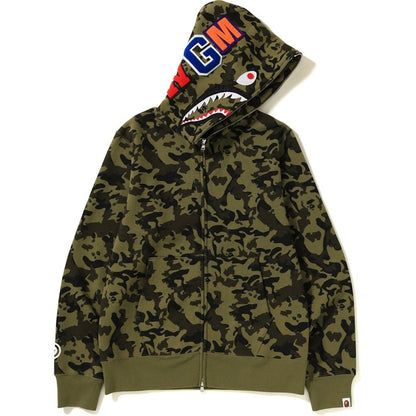 BAPE Desert Camo Shark Full Zip Hoodie Green