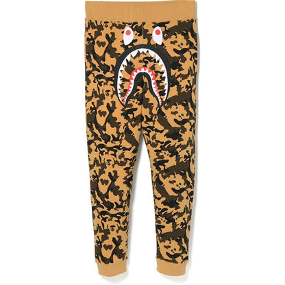 BAPE Desert Camo Shark Slim Sweat Pants Yellow