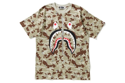 BAPE Desert Camo Shark Tee Beige