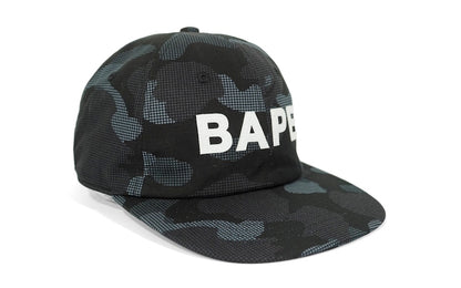 BAPE Dot Camo BAPE Logo Snapback Black