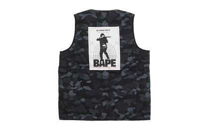 BAPE Dot Camo Foot Soldier Down Vest Black