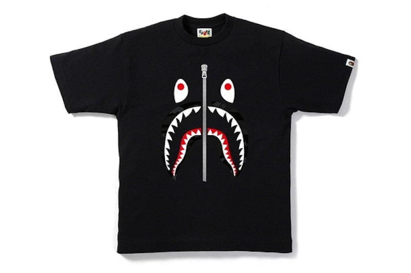 BAPE Dot Camo Shark Tee Black