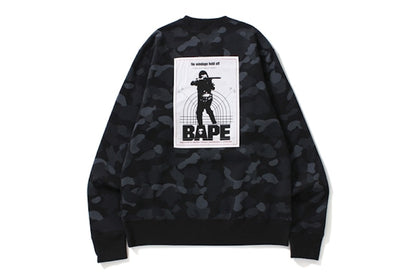 BAPE Dot Camo Wide Crewneck Black