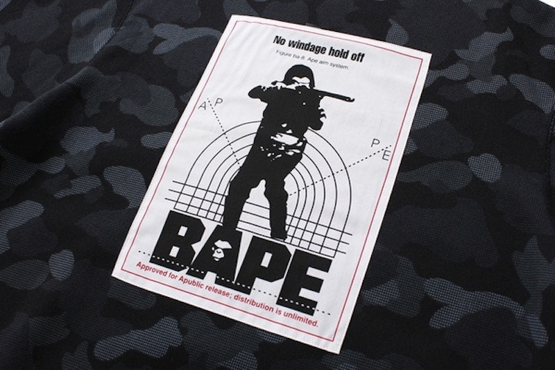 BAPE Dot Camo Wide Crewneck Black