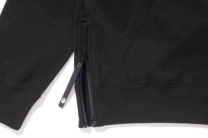 BAPE Double Knit High Neck Pullover Hoodie Black