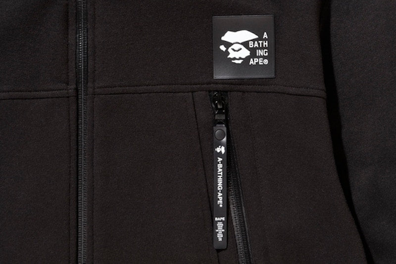 BAPE Double Knit Shark Full Zip Hoodie Black