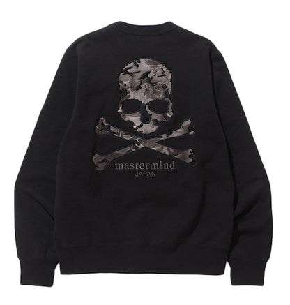 BAPE X Mastermind Japan Embroidered Apehead and Skull Crewneck Sweatshirt Black