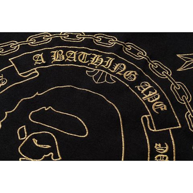 BAPE Embroidery Tee Black