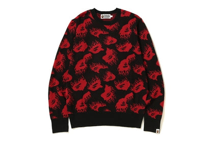 BAPE Fire Pattern Knit Black
