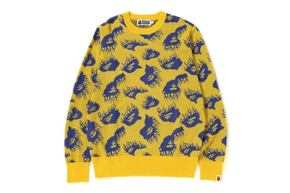 BAPE Fire Pattern Knit Yellow