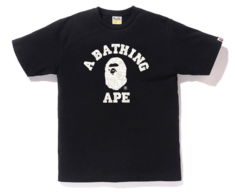 BAPE Foil Neon Camo College Tee Black/Gold