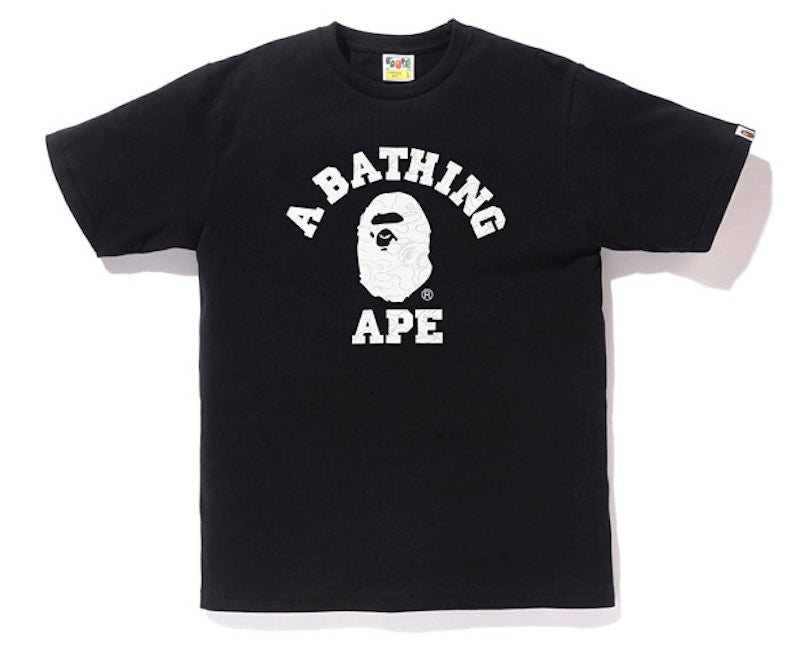 BAPE Foil Neon Camo College Tee Black/Silver