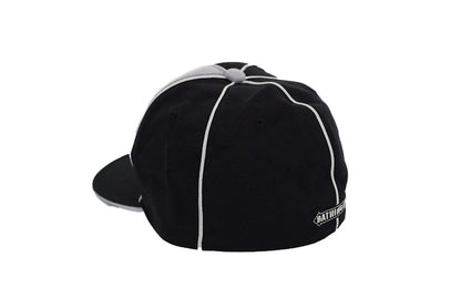 BAPE Footsoldier Emblem Wool 6 Panel Fitted Cap Black/Grey