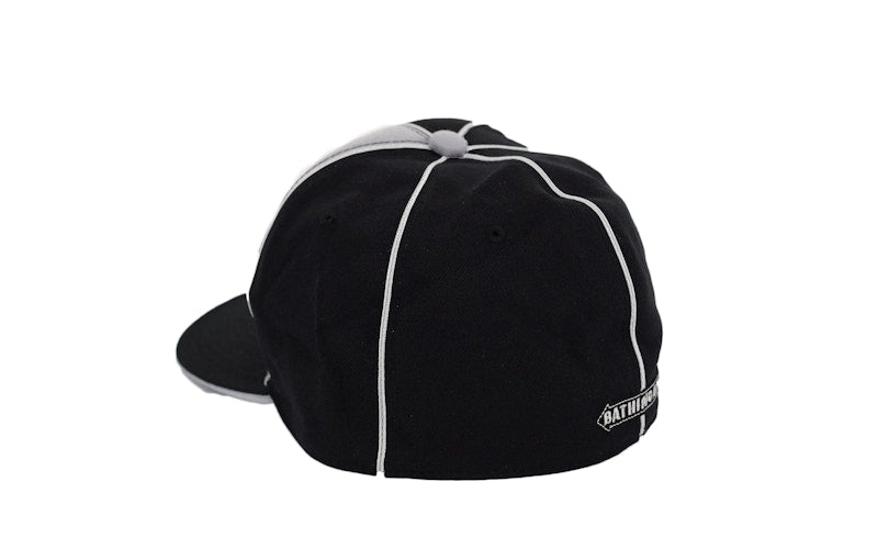 BAPE Footsoldier Emblem Wool 6 Panel Fitted Cap Black/Grey