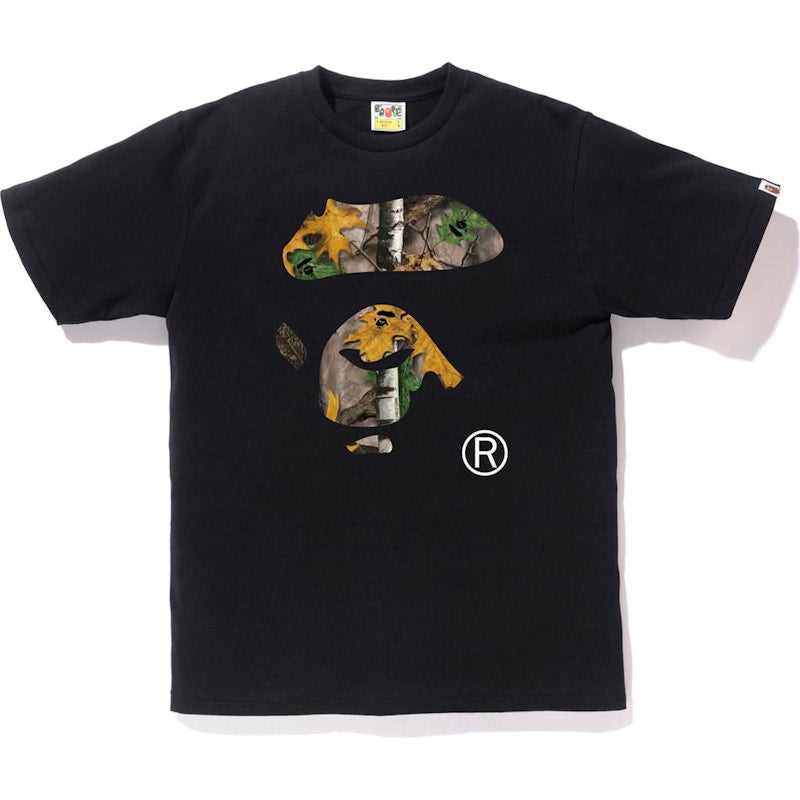 BAPE Forest Camo Ape Face Tee Black/Beige