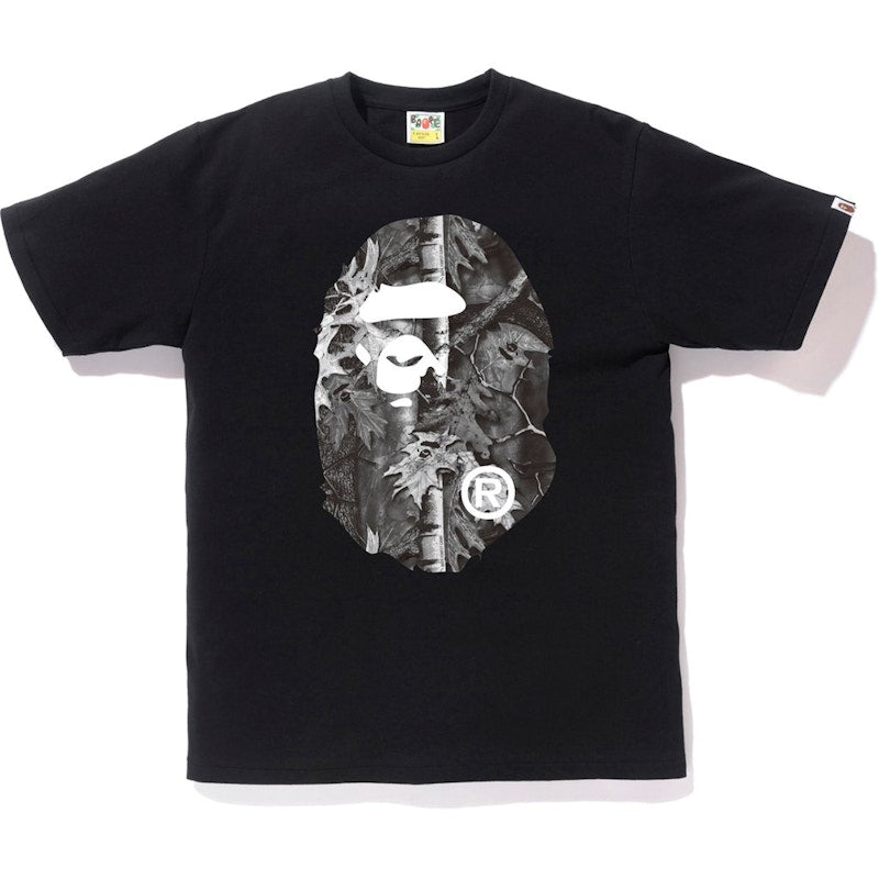 BAPE Forest Camo Big Ape Head Tee Black/Black