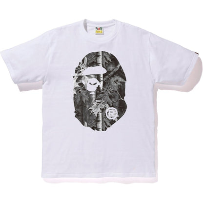 BAPE Forest Camo Big Ape Head Tee White/Black