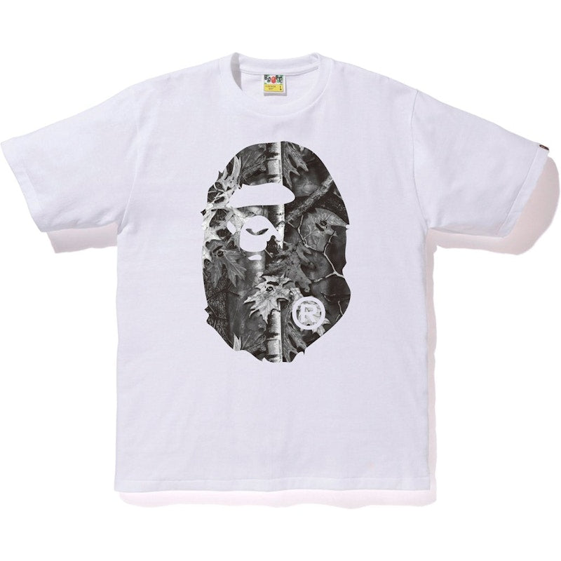 BAPE Forest Camo Big Ape Head Tee White/Black