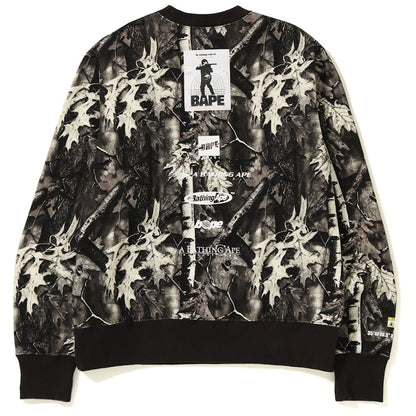BAPE Forest Camo Wide Crewneck Black