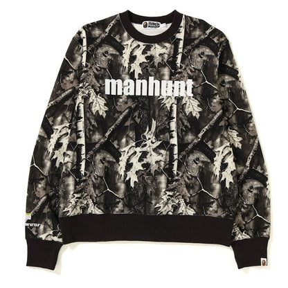 BAPE Forest Camo Wide Crewneck Black