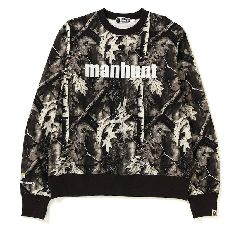 BAPE Forest Camo Wide Crewneck Black