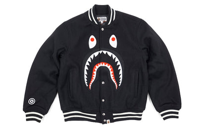 BAPE Front Facing Shark Varsity Black