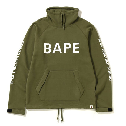 BAPE Funnel Neck Sweat Top Olive