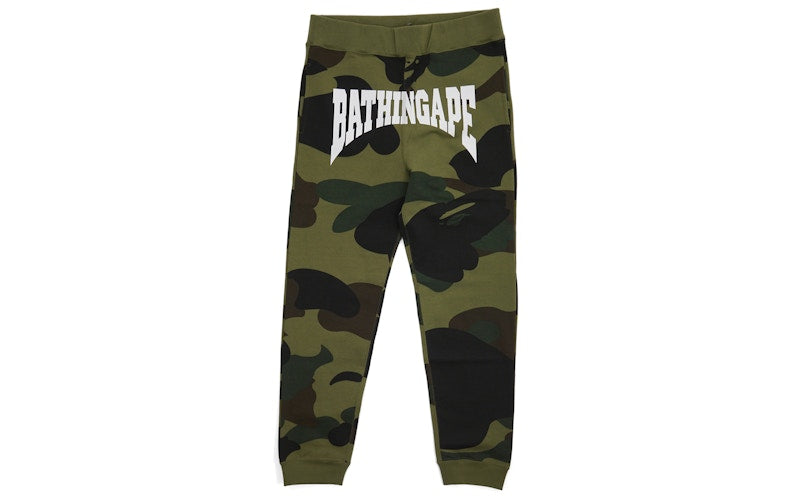 BAPE Giant 1st Camo Slim Sweatpants Green