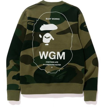 BAPE Giant 1st Camo Wide Crewneck Crewneck Green