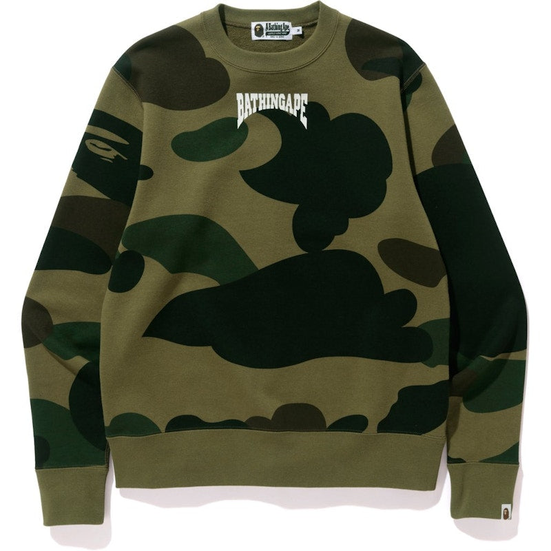 BAPE Giant 1st Camo Wide Crewneck Crewneck Green