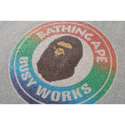 BAPE Glass Beads Rainbow Busy Works Tee Grey