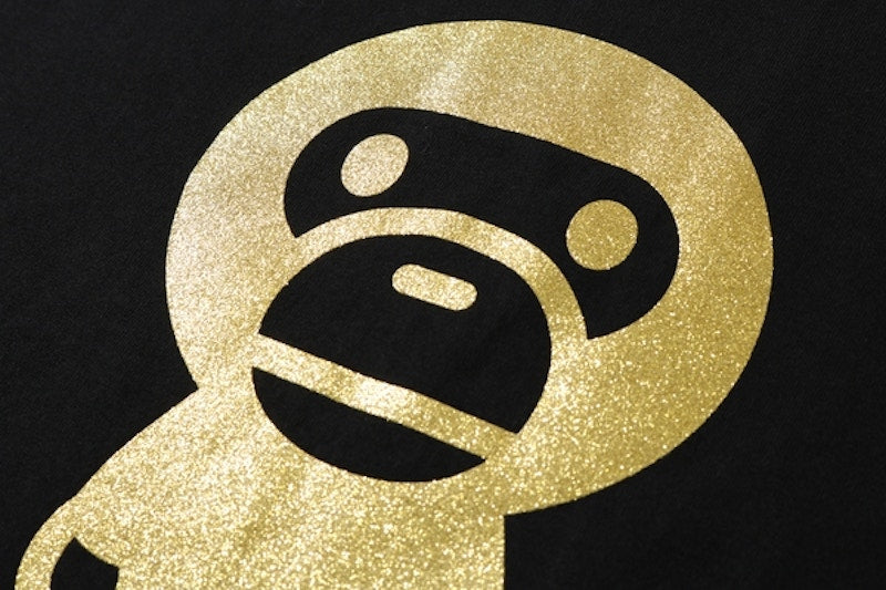 BAPE Glitter Baby Milo Tee Black/Gold