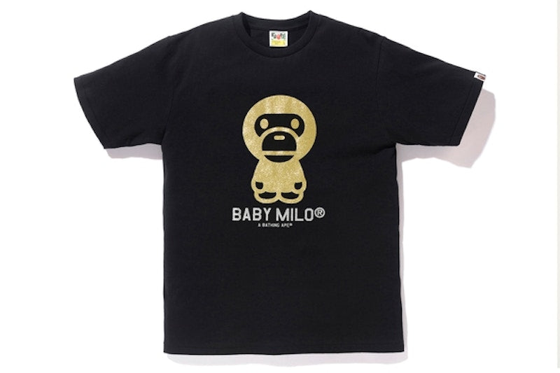 BAPE Glitter Baby Milo Tee Black/Gold