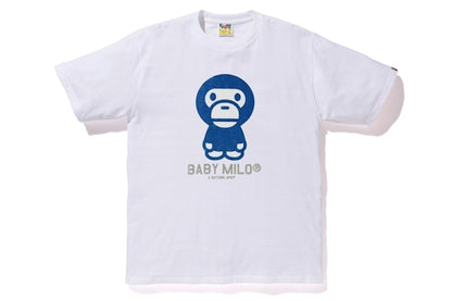 BAPE Glitter Baby Milo Tee White/Blue