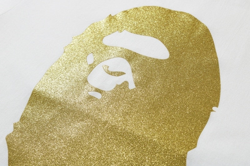 BAPE Glitter By Bathing Tee White/Gold