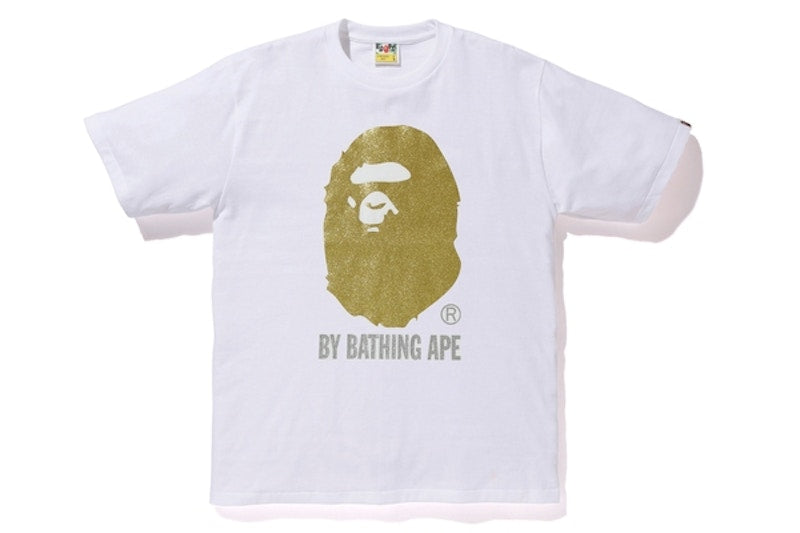 BAPE Glitter By Bathing Tee White/Gold