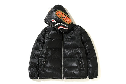 BAPE Glossy Shark Down Jacket Black