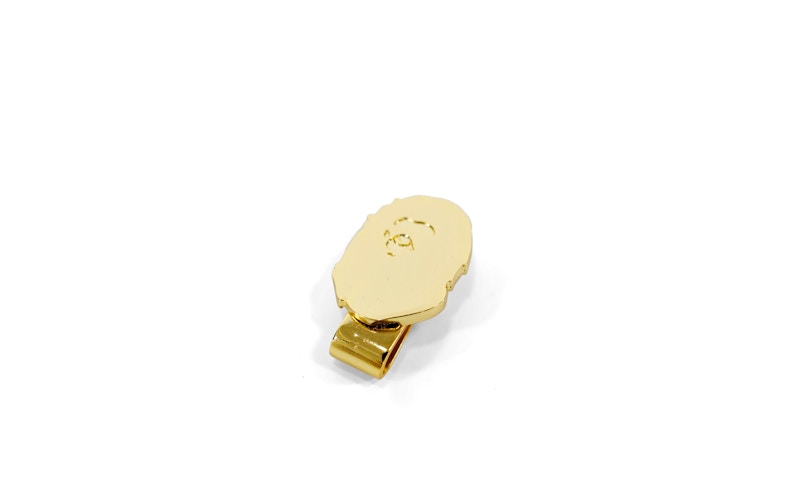 BAPE Gold Apehead Brim Garment Clip Gold
