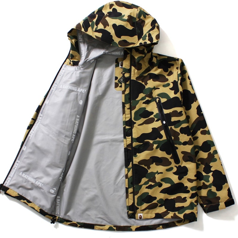 BAPE Gore-Tex 1st Camo Hoodie Jacket Jacket Yellow